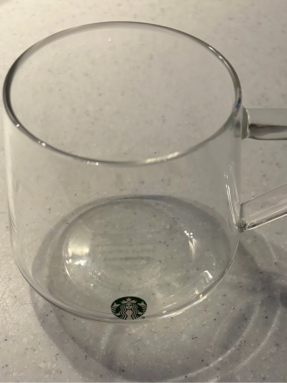 Starbucks Clear Glass Mug 16oz hot/cold